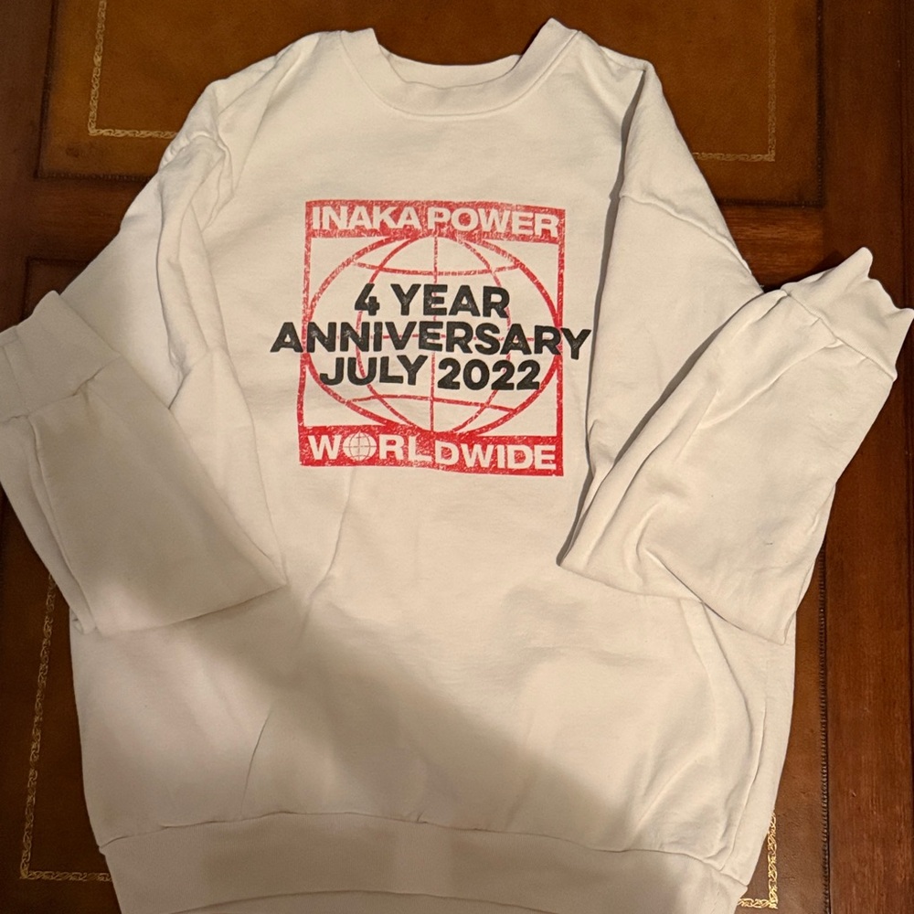 Inaka Power Anniversary White Crewneck Sweater